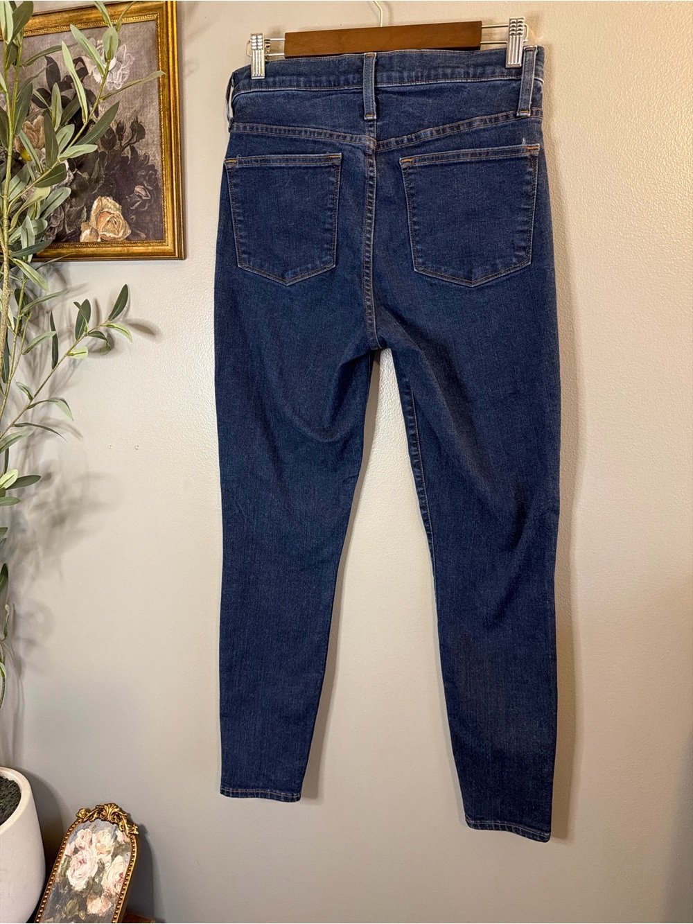 J.Crew 9” High Rise Toothpick Jeans 29 Dark Wash Skinny Stretch Denim - Picture 5 of 7